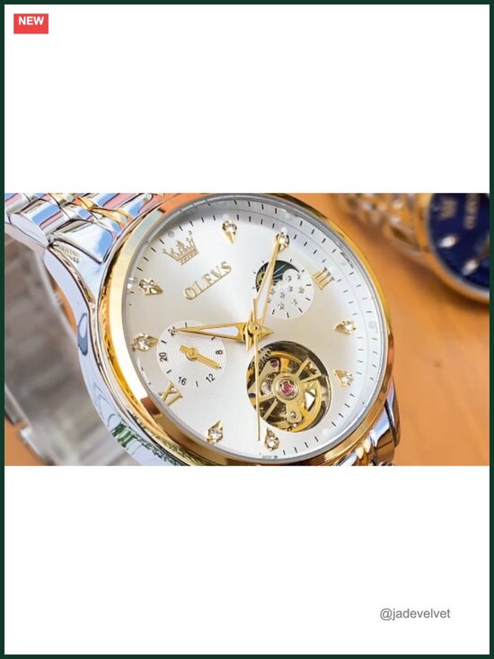 Women\'s Automatic Wrist Watch Stainless Steel Diamond Date Display main image 4